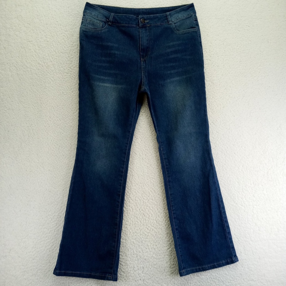 CG L Womens Blue Wash Denim Flare‎ Jeans Size 8A